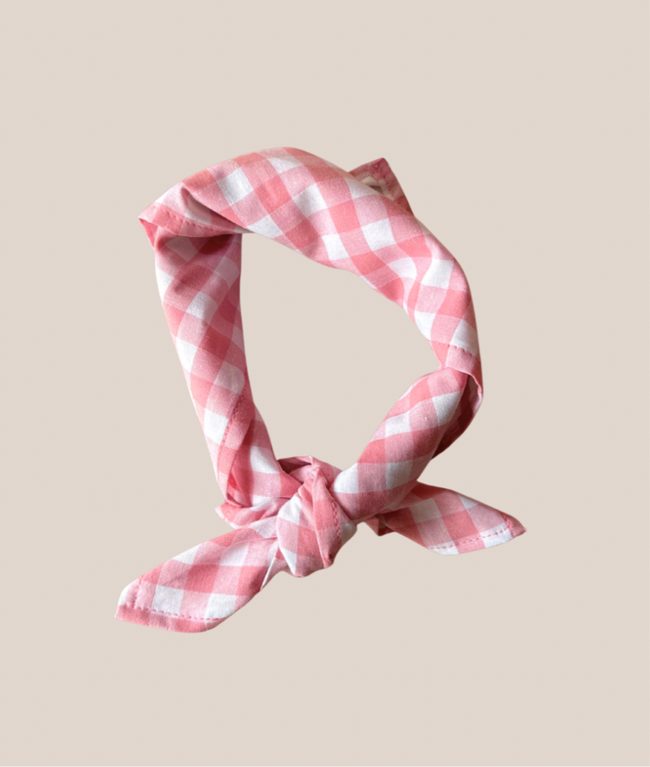 Bandana Sjaal - Ruitje Roze - Studio Joliva