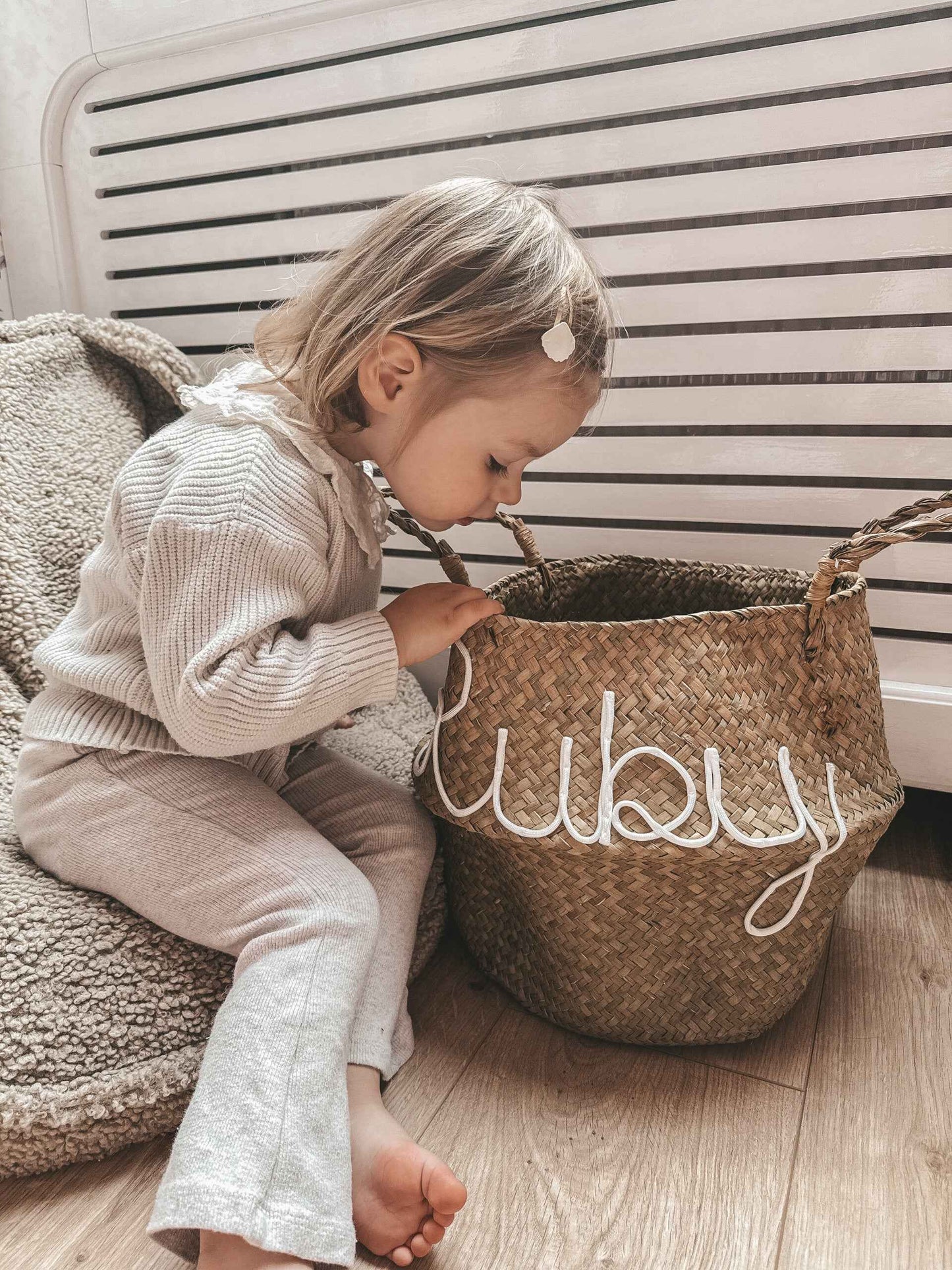 Gepersonaliseerde rieten mand