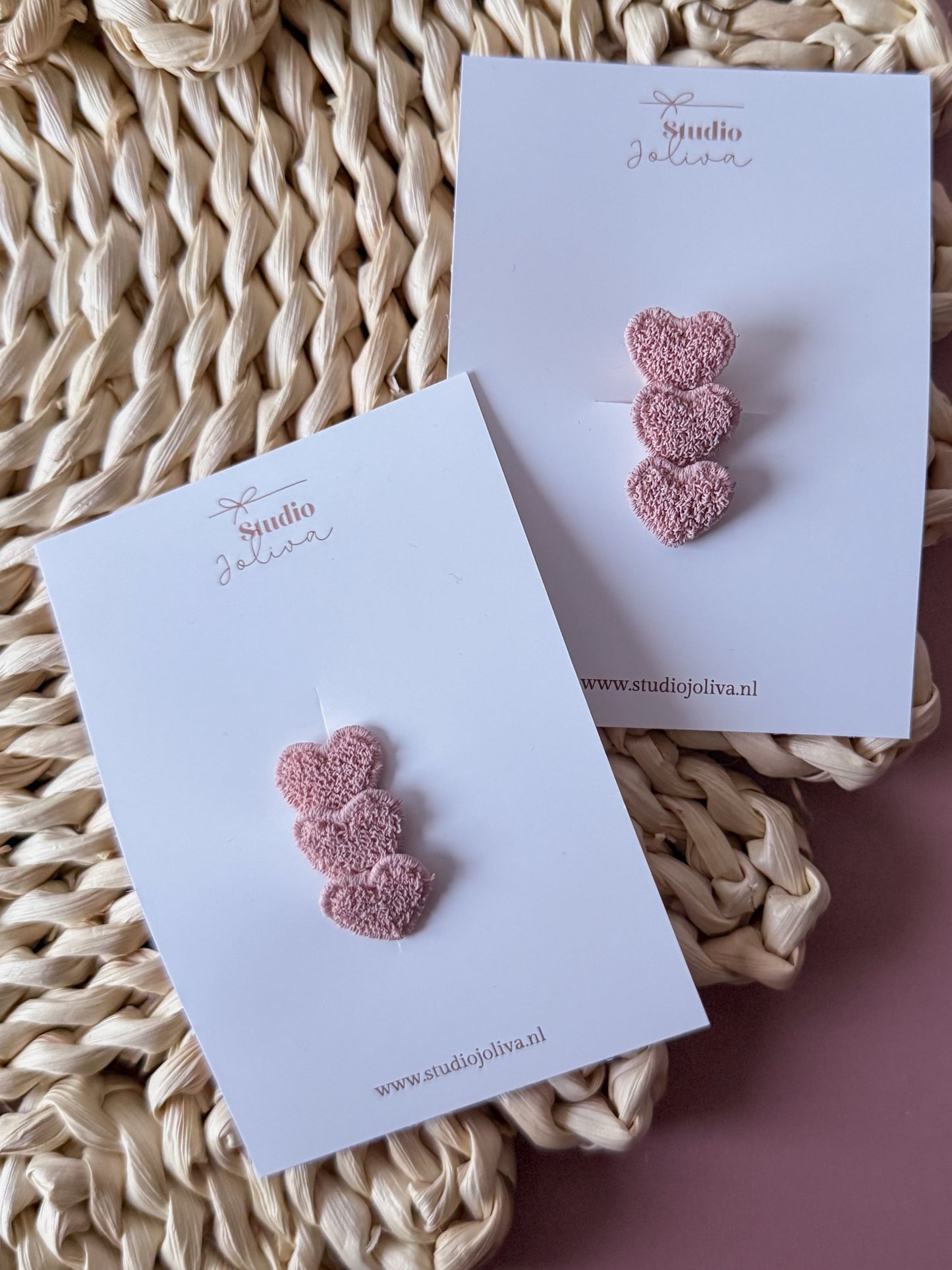 Haarspeld - Hartjes Zachtroze - Studio Joliva