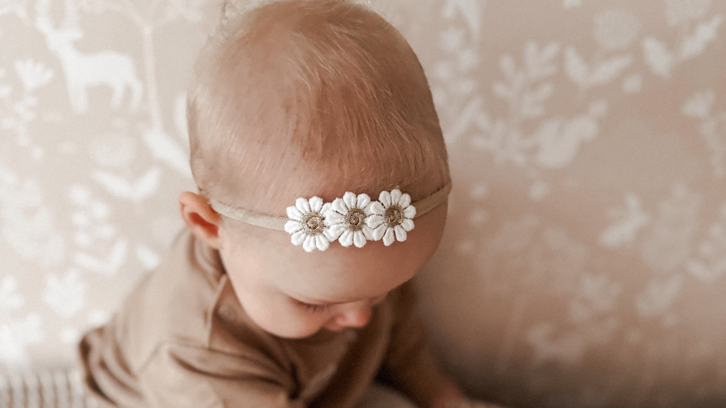Zachte haarband - Daisy gold - Studio Joliva