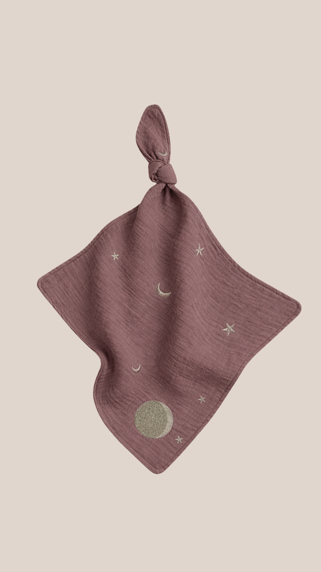 Moonphase Speendoekje - Cloudy Moon Mauve