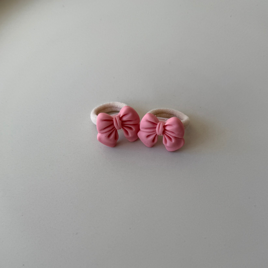 Haarelastiek - strikje roze - Studio Joliva