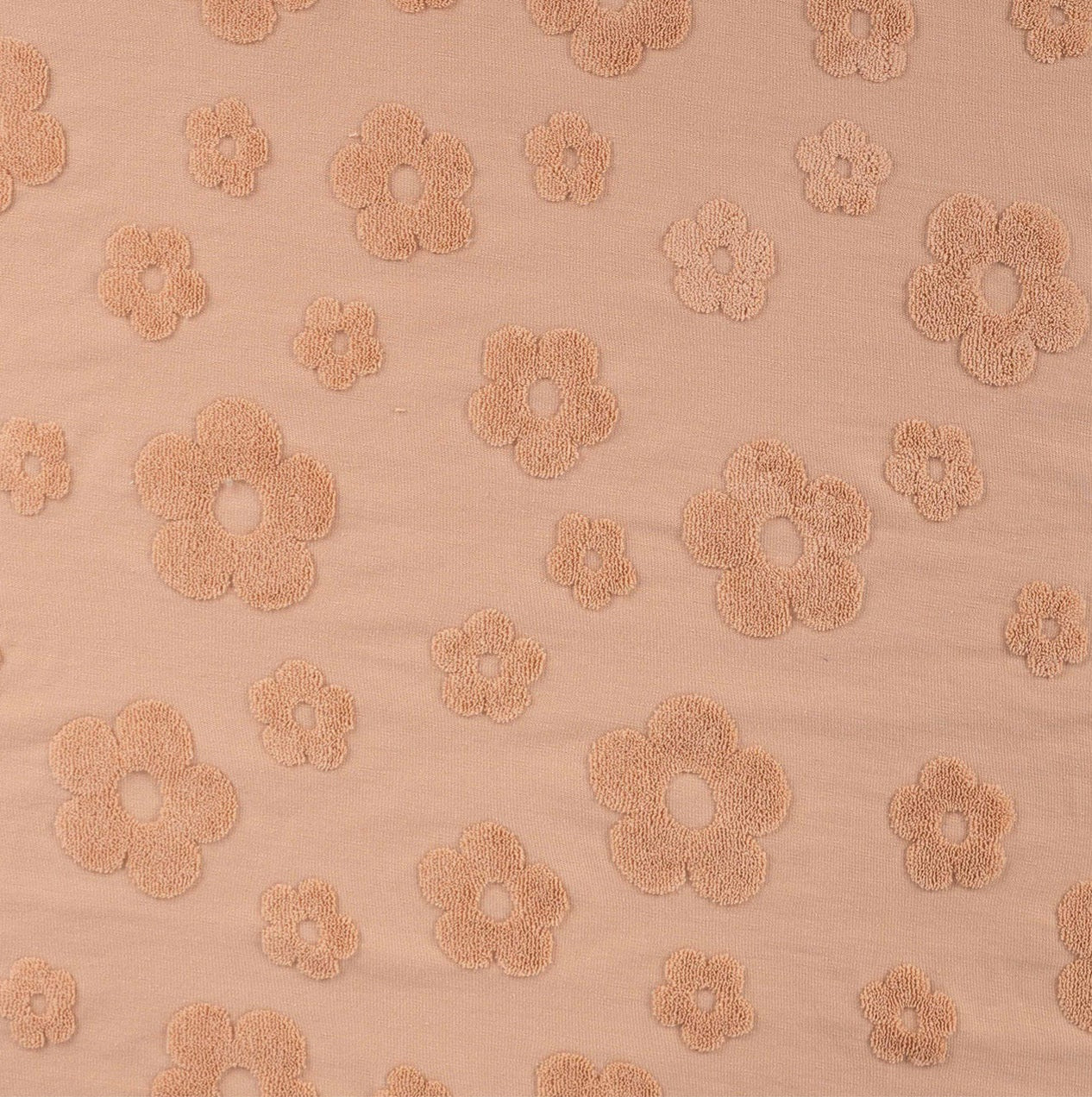 Speendoekje - Zalmroze badstof bloemen