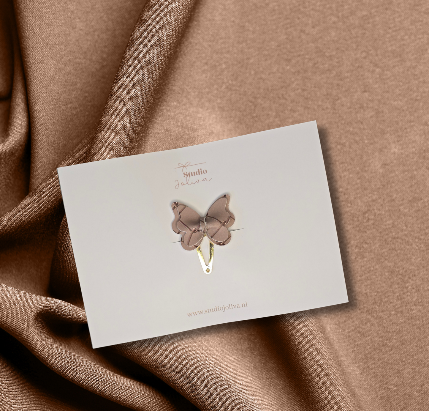 Haarspeldje - Butterfly Love beige