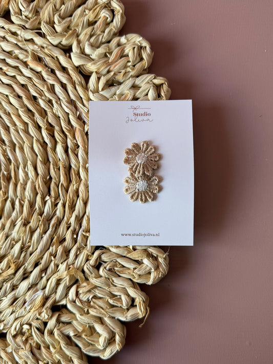 Haarspeldje - Madelief Beige - Studio Joliva