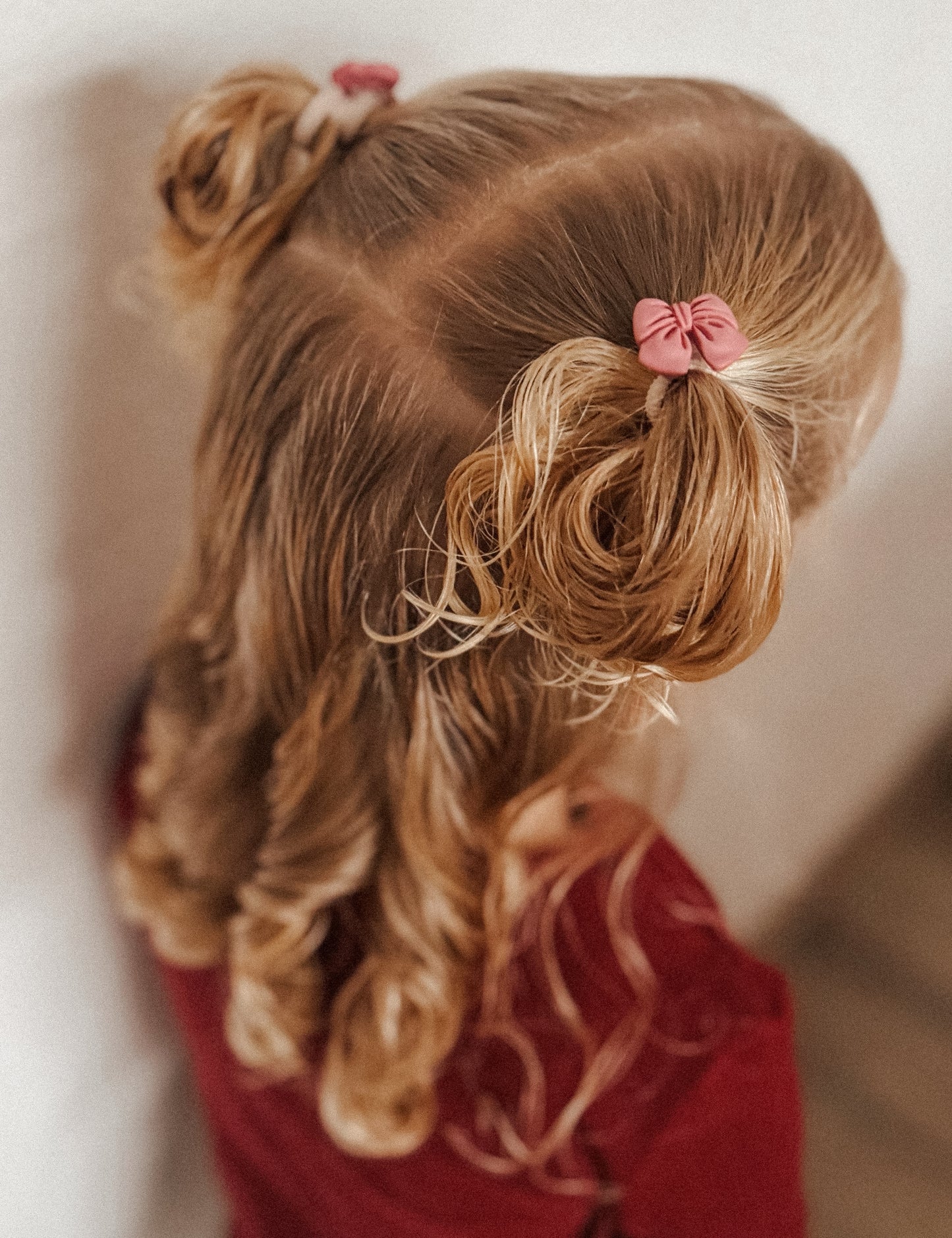 Haarelastiek - strikje roze - Studio Joliva