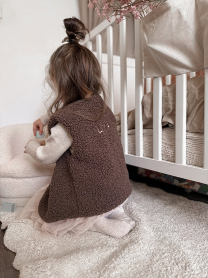Teddy gilet - bruin - Studio Joliva