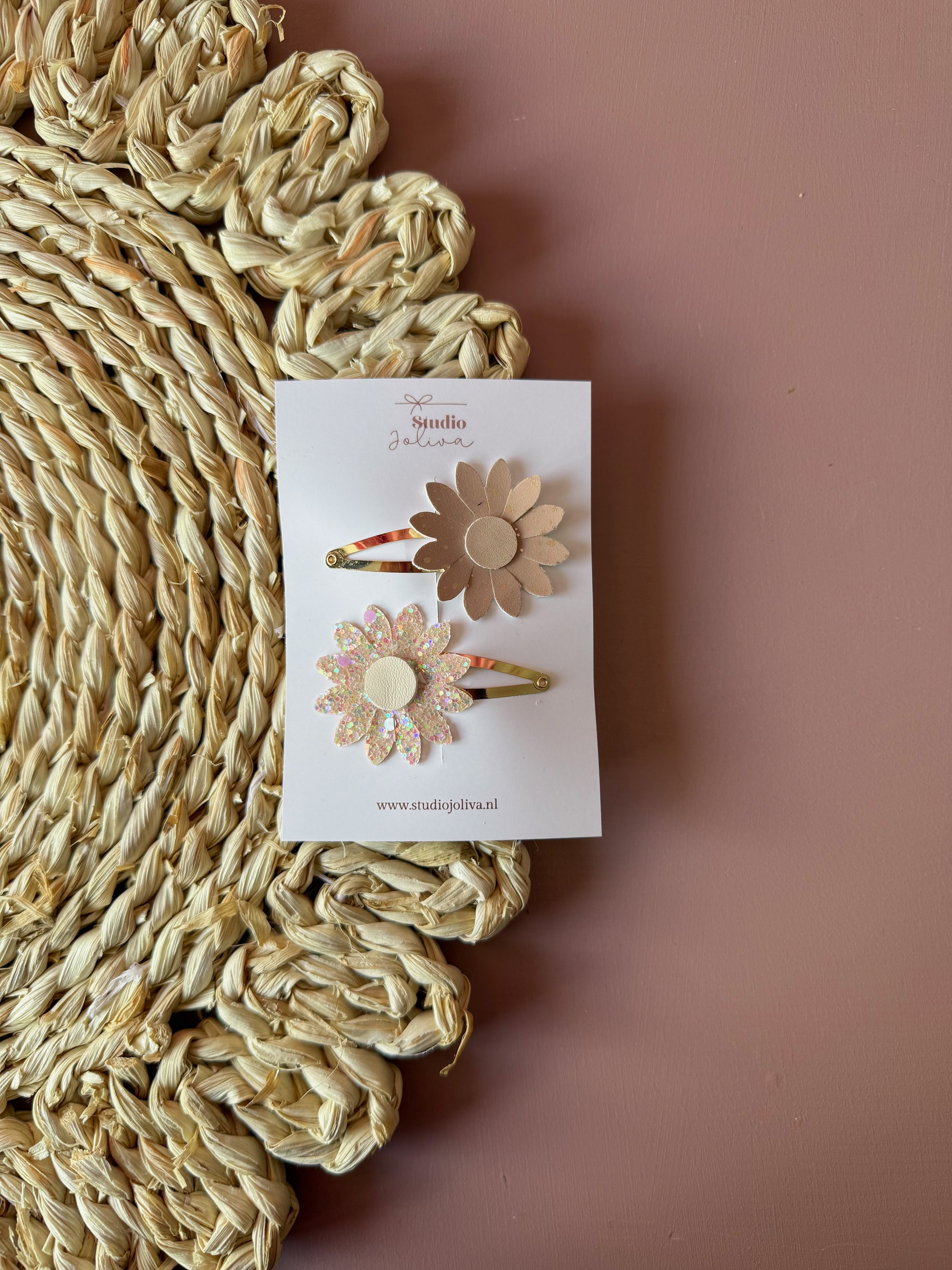 Flower Duo - Naturel Glitter - Studio Joliva