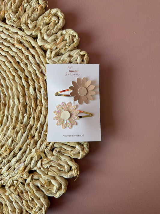 Flower Duo - Naturel Glitter - Studio Joliva