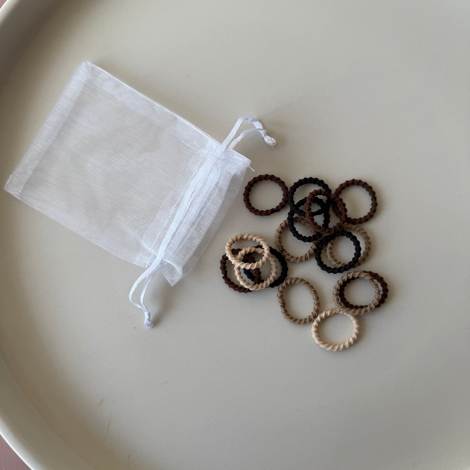 Haarelastiekjes - set naturel - Studio Joliva