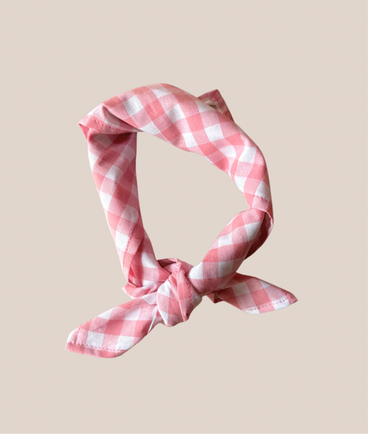 Bandana Sjaal - Ruitje Roze - Studio Joliva