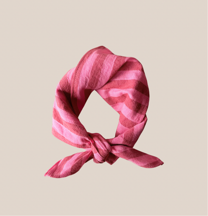 Bandana Sjaal - Streepje Roze - Studio Joliva