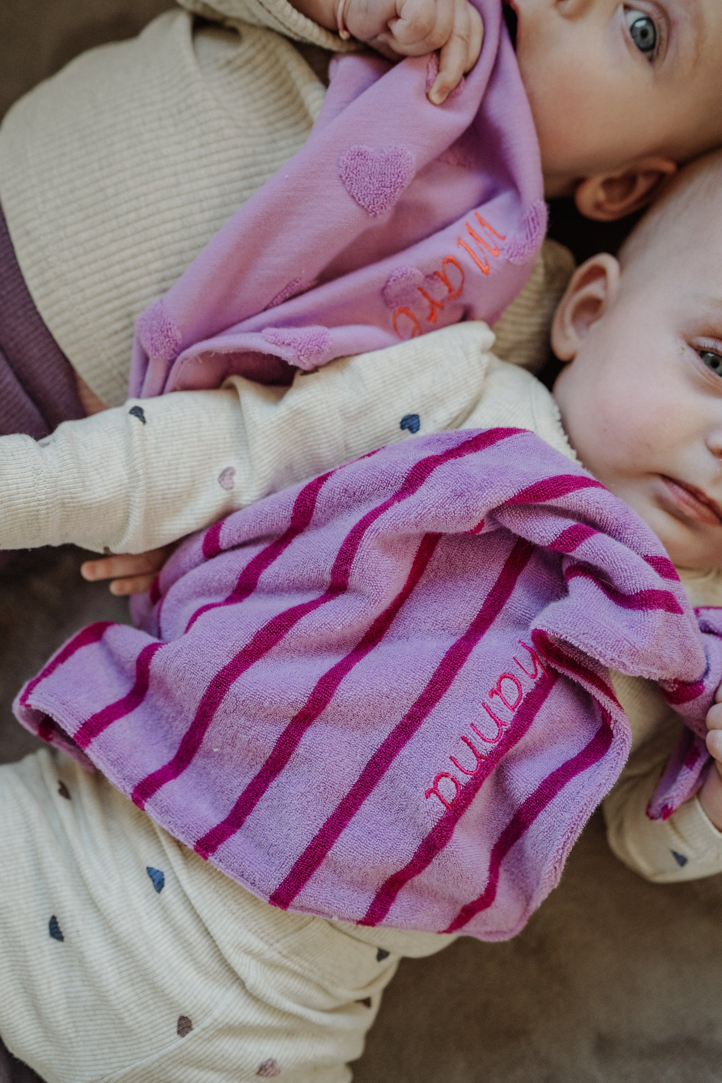 Speendoekje - Badstof Streep Paars