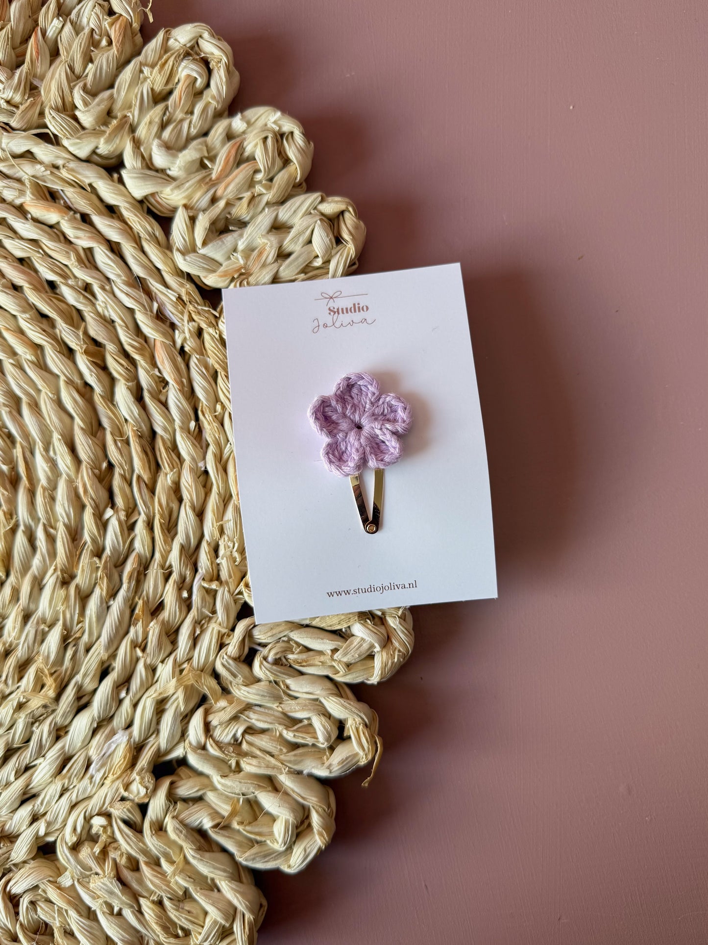 Haarspeldje - Knitted Bloom Lilac - Studio Joliva