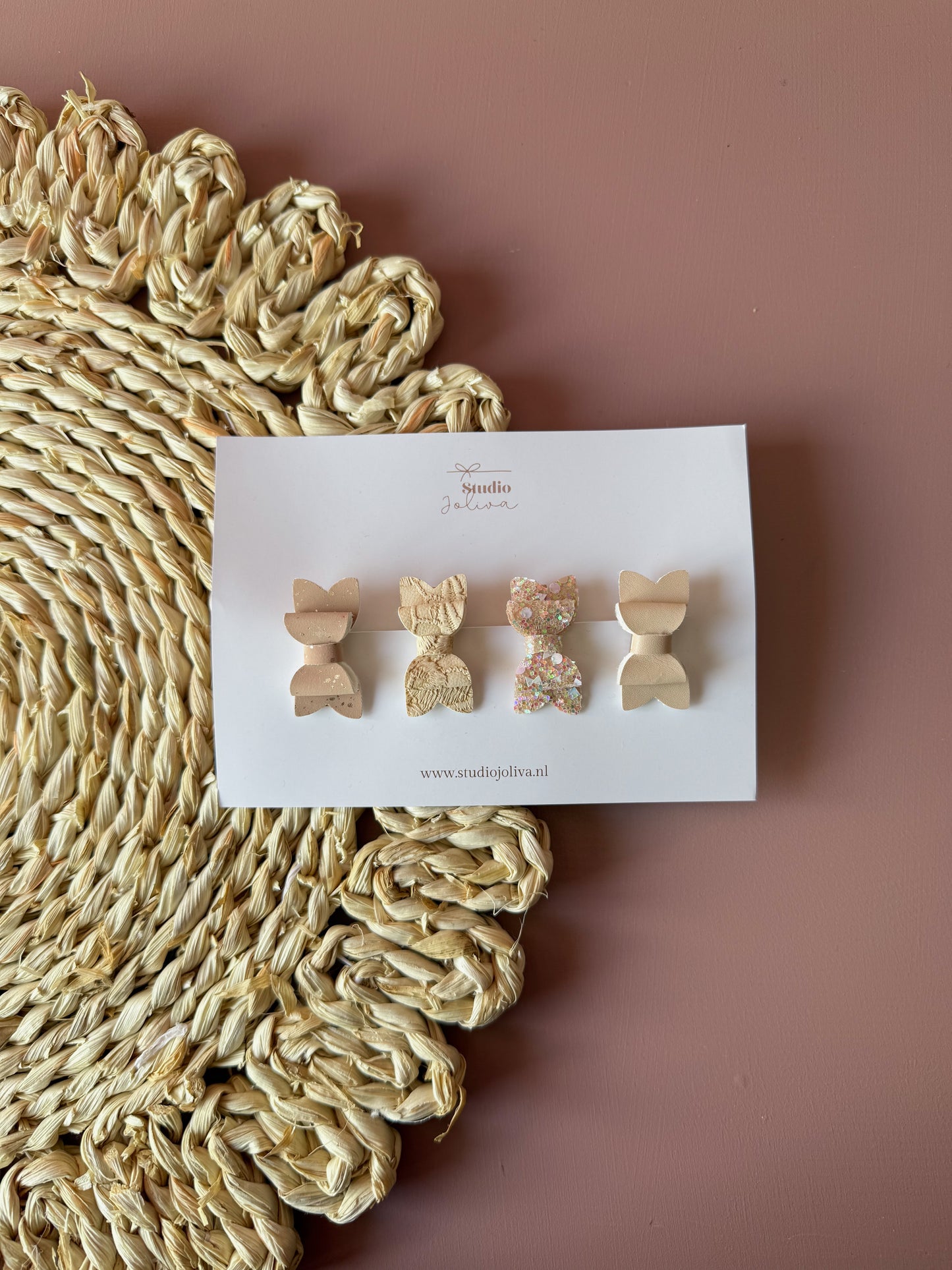 Haarspeldjes - Setje Strik Naturel - Studio Joliva