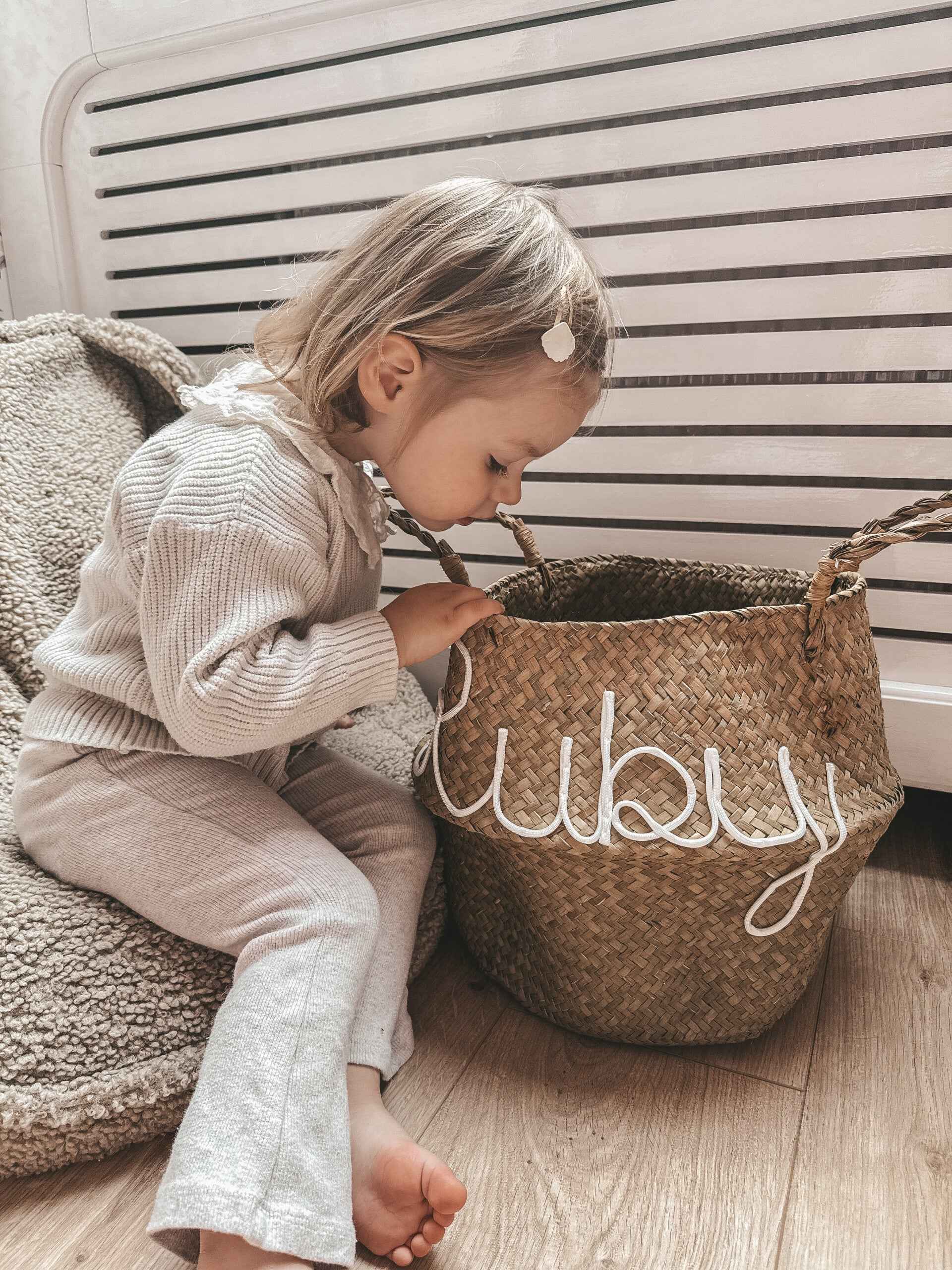 Gepersonaliseerde rieten mand