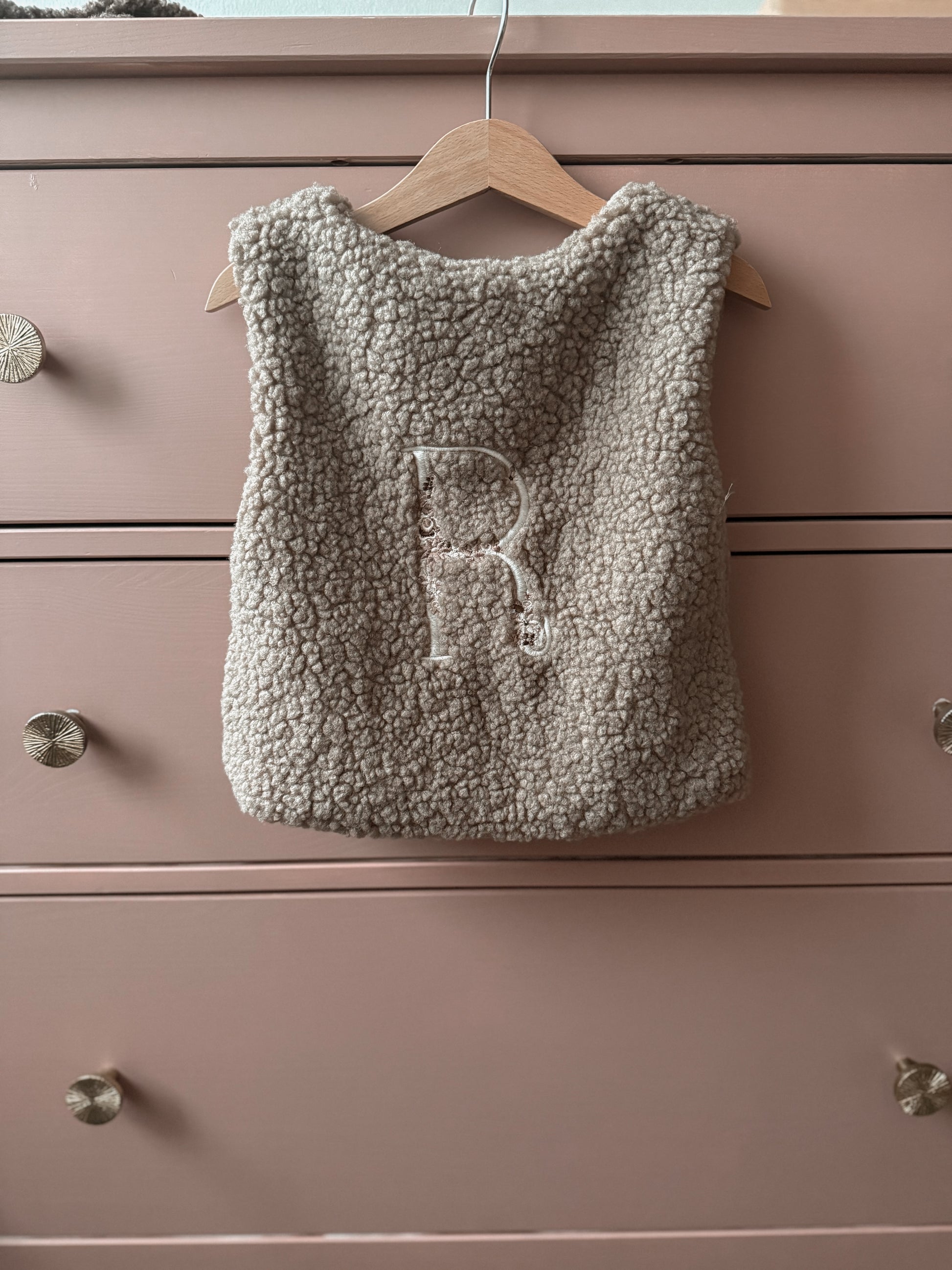 Teddy gilet - Taupe - Studio Joliva