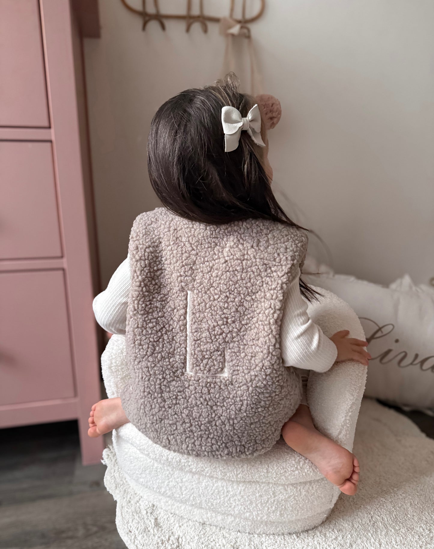 Teddy gilet - Taupe - Studio Joliva