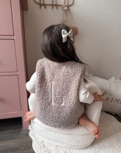 Teddy gilet - Taupe - Studio Joliva