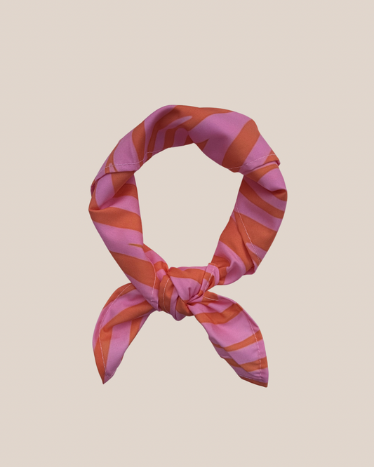 Bandana Sjaal - Zebrastreep Pastelroze/Oranje