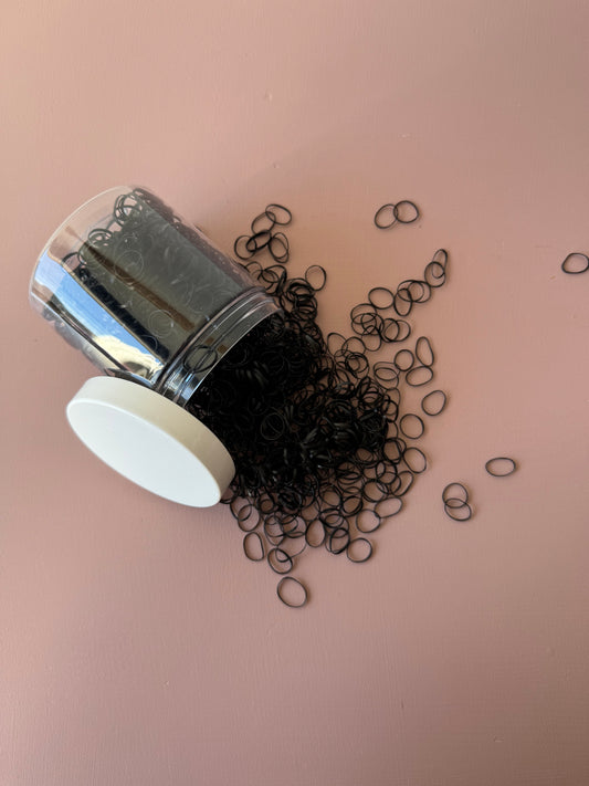 Haarelastiekjes rubber - Zwart - Studio Joliva