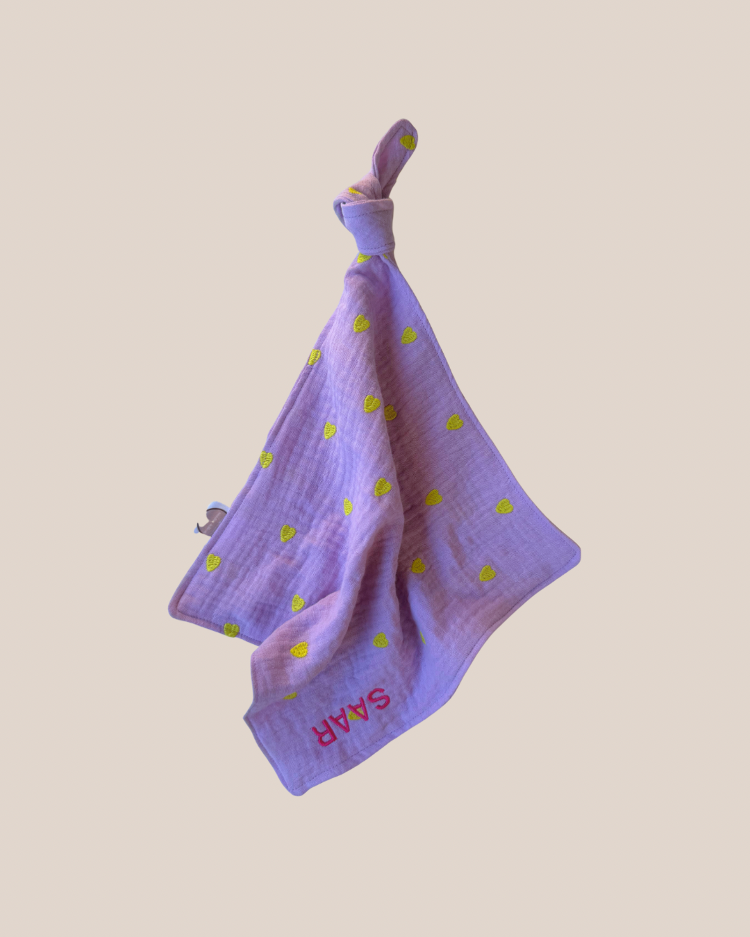 Speendoekje Hydrofiel  - Lila Hartjes - Studio Joliva