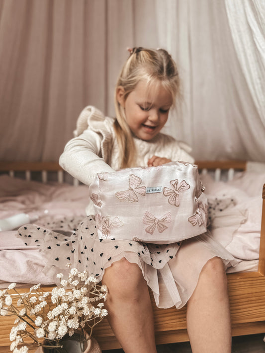 Tas pink strikjes - Studio Joliva