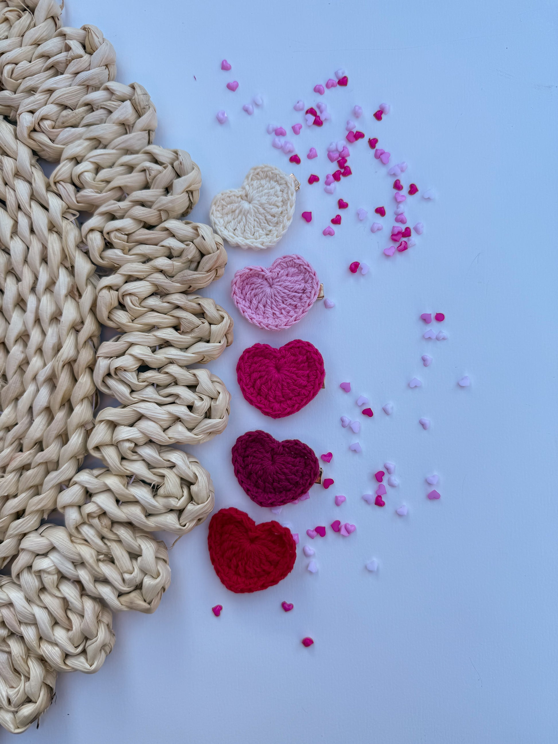 Haarspeldje - gebreid hartje - Studio Joliva