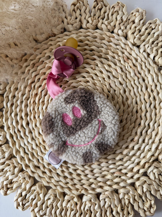 Speenkoord Smiley - Leopard Roze  (Taupe)