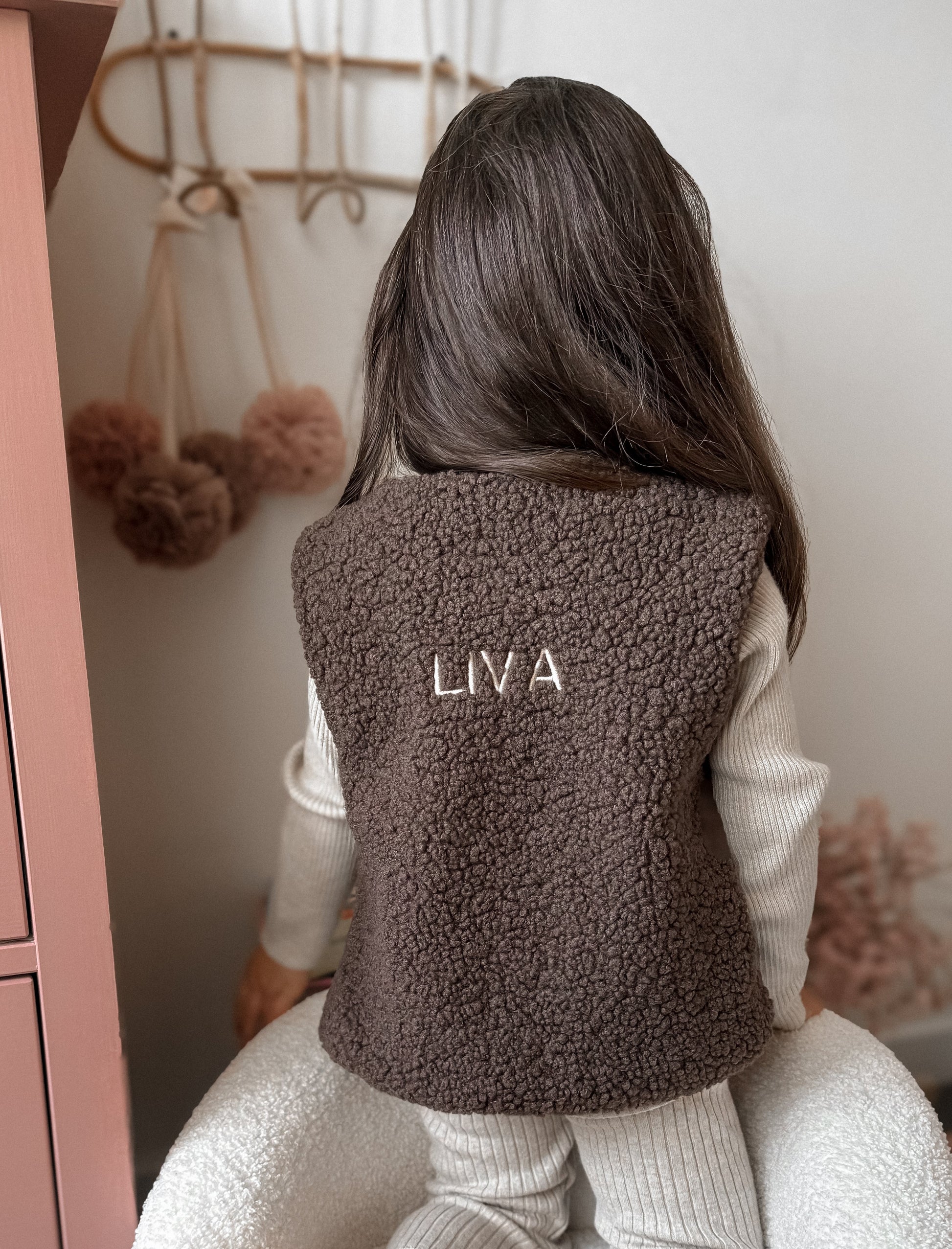 Teddy gilet - bruin - Studio Joliva