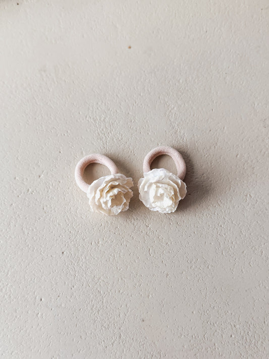 Elastiekjes - Pioenroos Wit