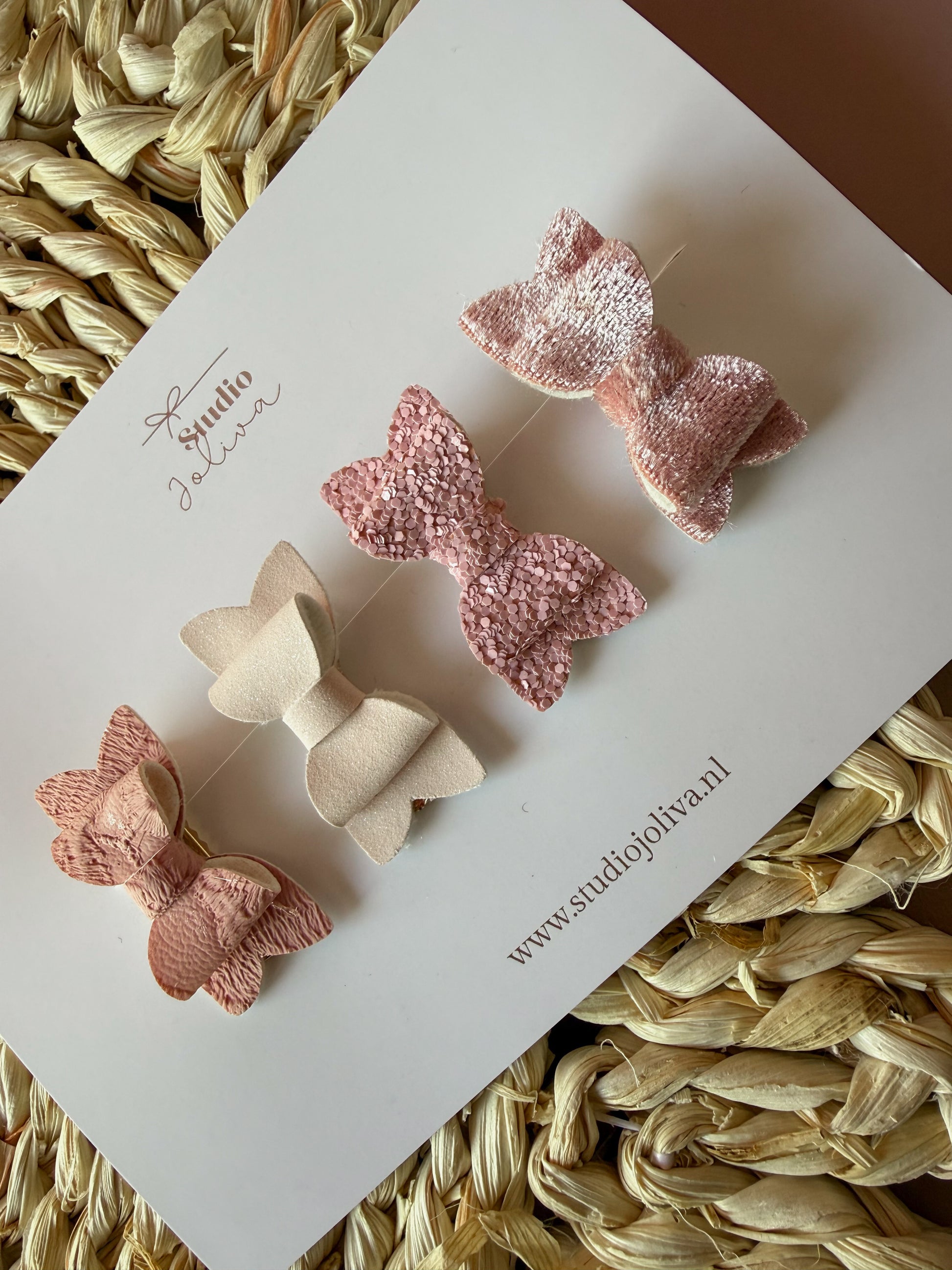 Haarspeldjes - Setje Strik Roze - Studio Joliva