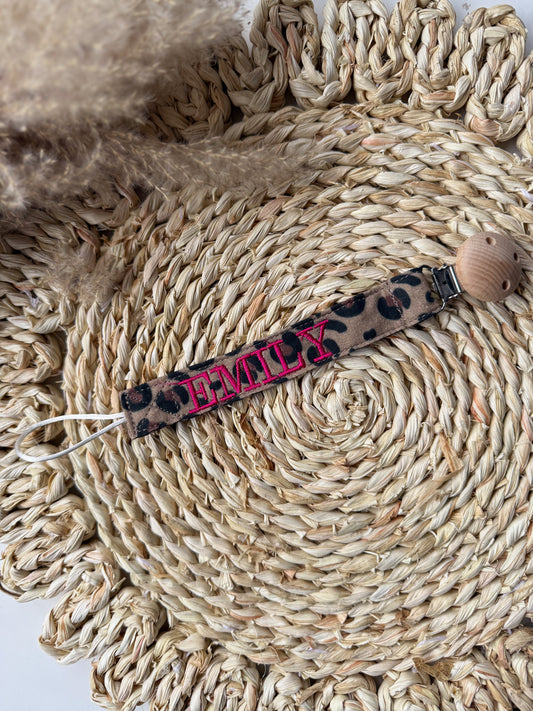 Speenkoord Leopard met naam