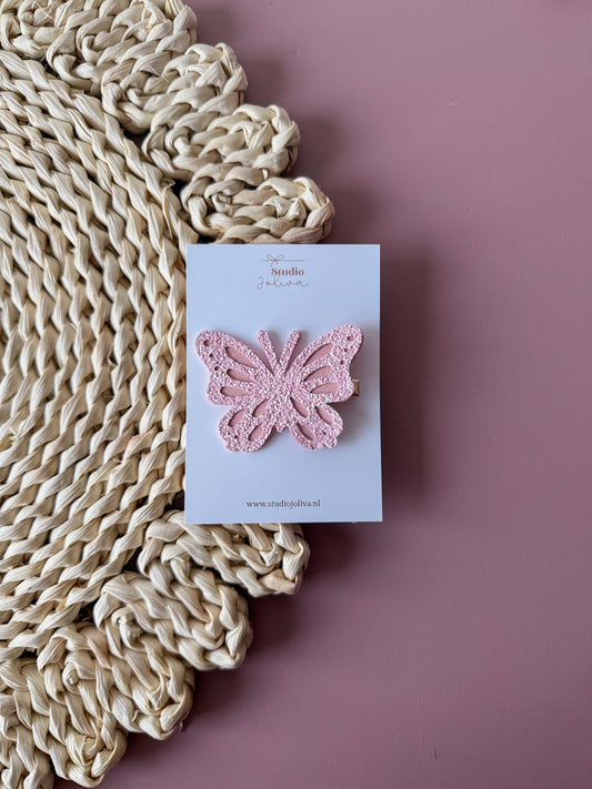 Alligator - Vlinder Zachtroze - Studio Joliva