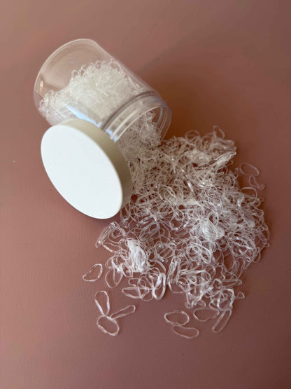 Haarelastiekjes rubber — Transparant