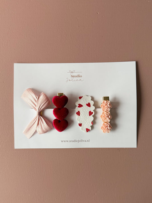 Haarspeldjes - Setje Love is - Studio Joliva