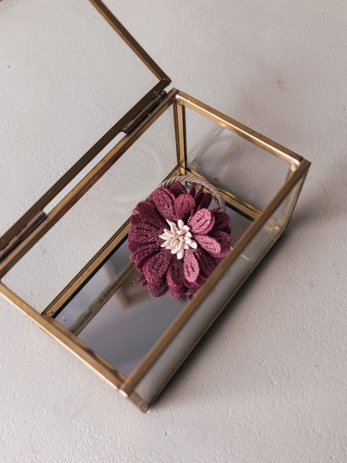 Maxi Haarelastiek - Flower Oudroze