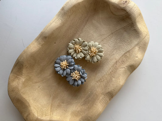 Alligator - Duo Bloem blauw & naturel