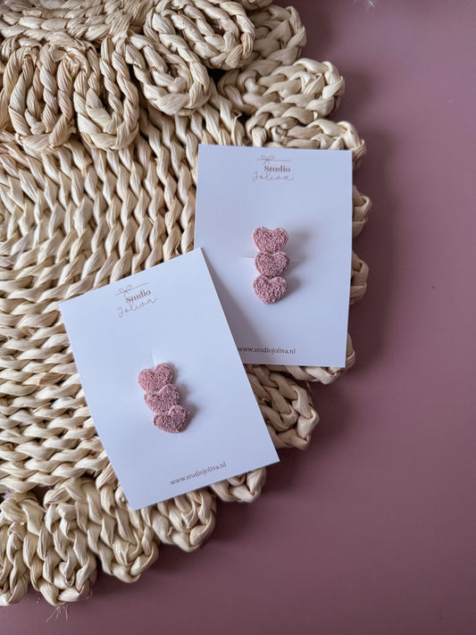Haarspeld - Hartjes Zachtroze - Studio Joliva