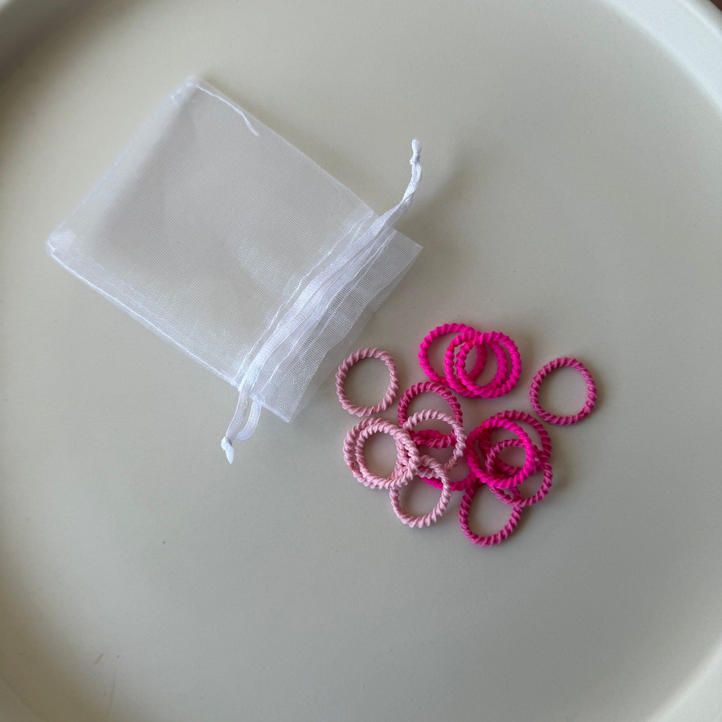 Haarelastiekjes - Set Roze - Studio Joliva