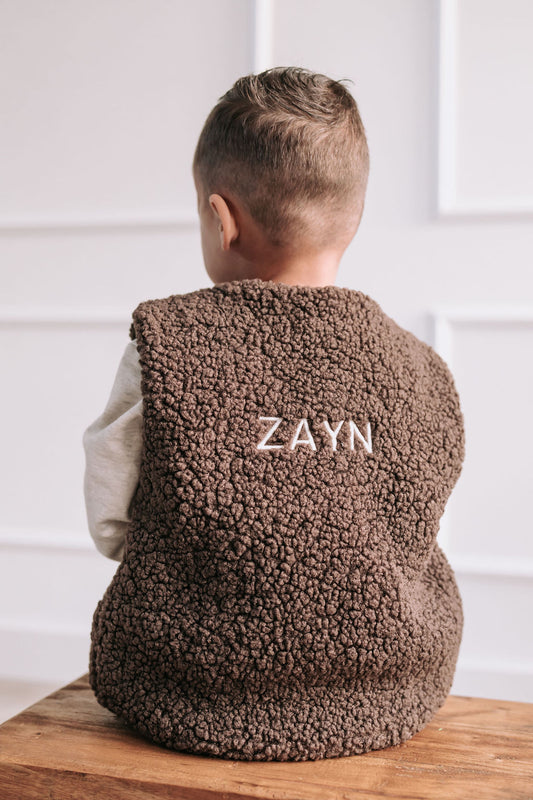 Teddy gilet - bruin - Studio Joliva