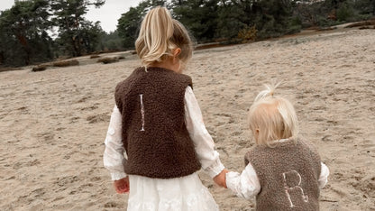 Teddy gilet - Taupe - Studio Joliva