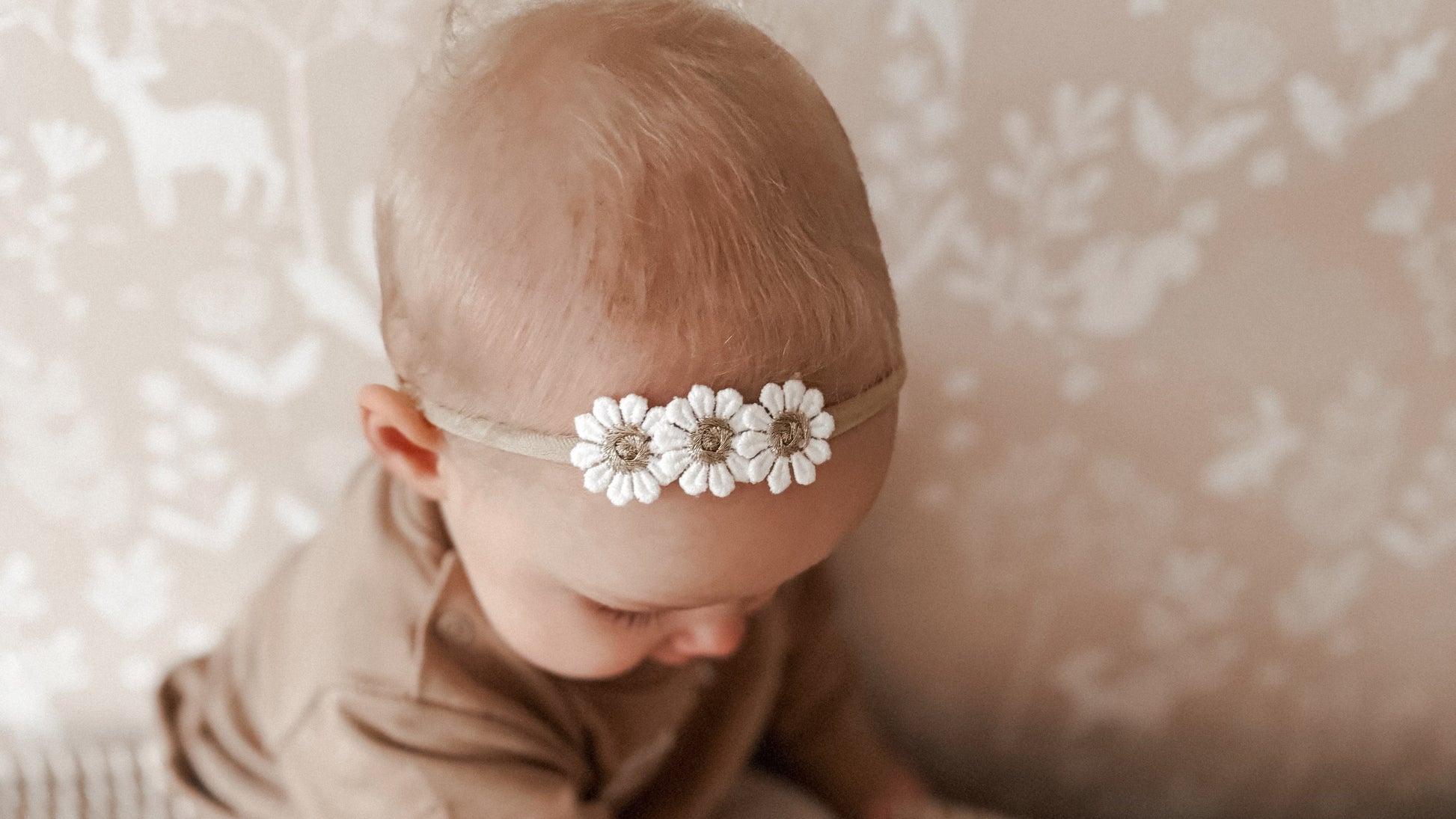 Zachte haarband - Daisy gold - Studio Joliva