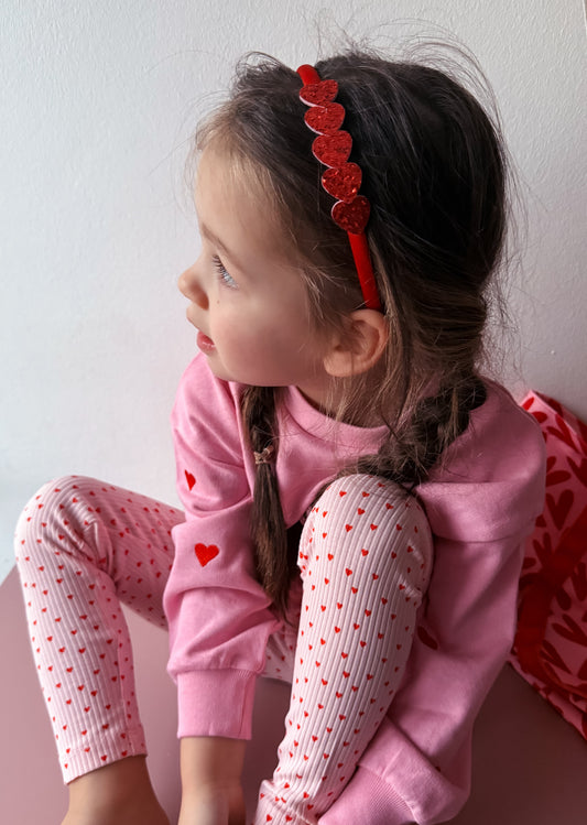 Haarband - Glitter Hartjes - Studio Joliva