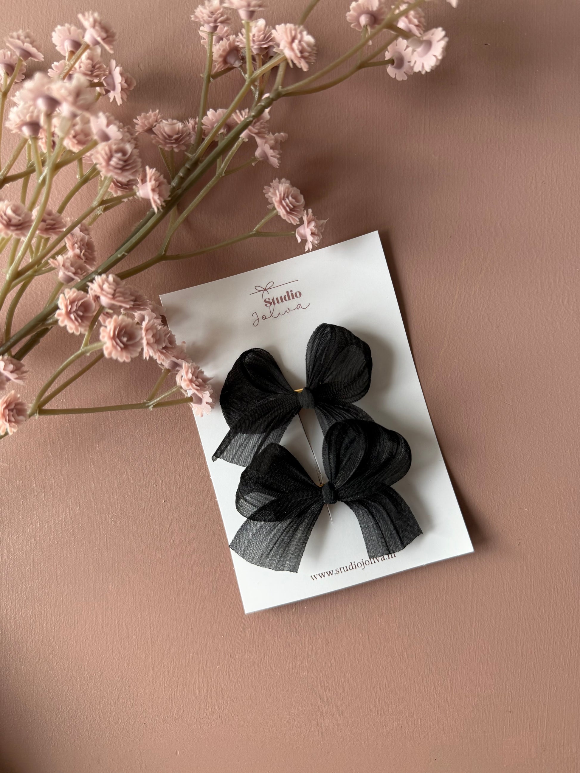 Duo silk strik - zwart - Studio Joliva