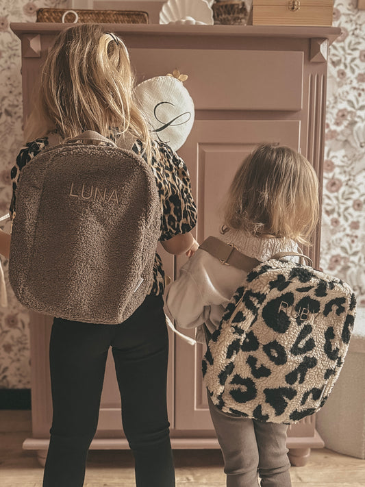 Teddy Rugzak met Naam – Lichtbruin | Studio Joliva