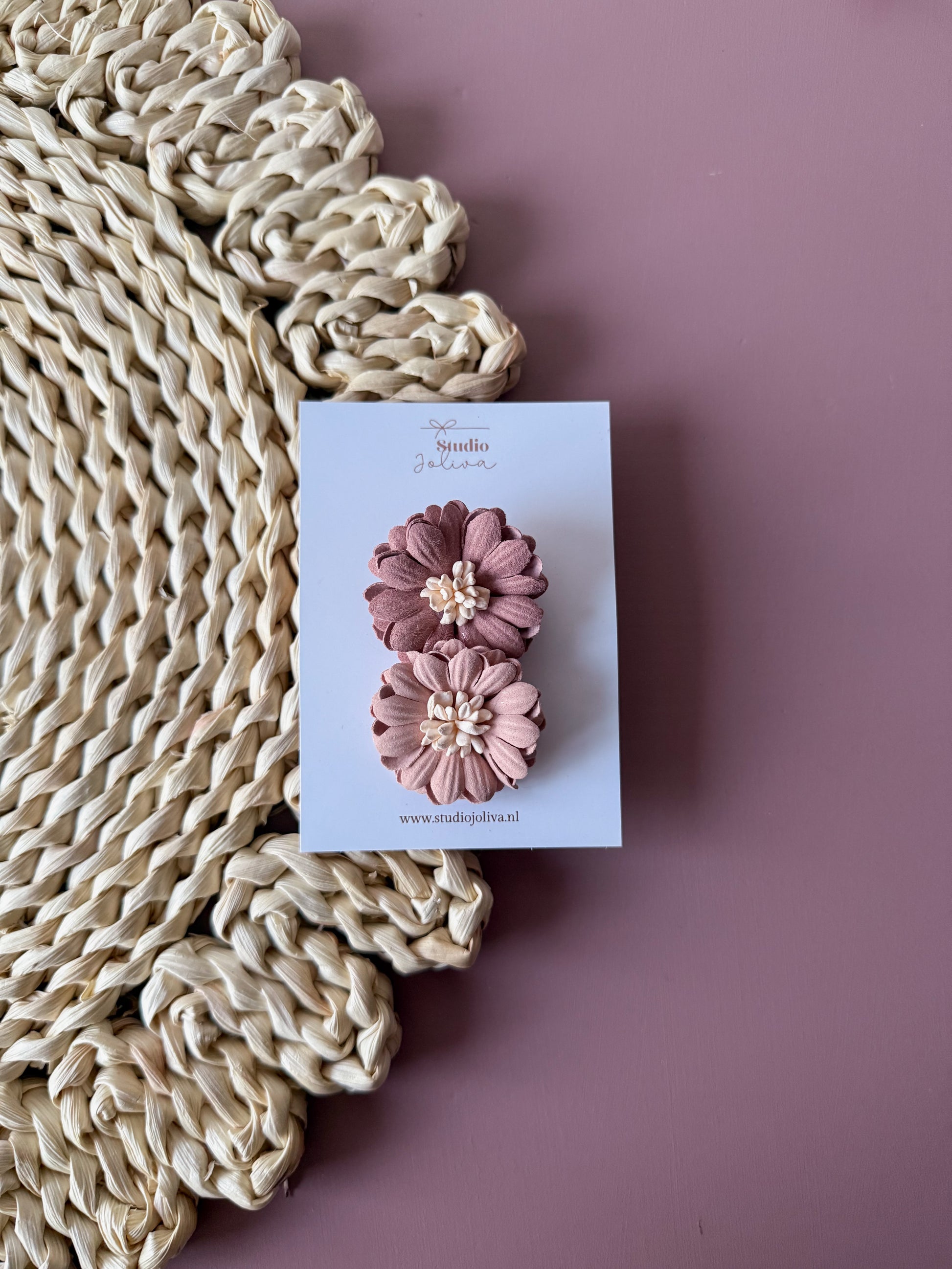 Alligator - Duo Bloem Roze - Studio Joliva