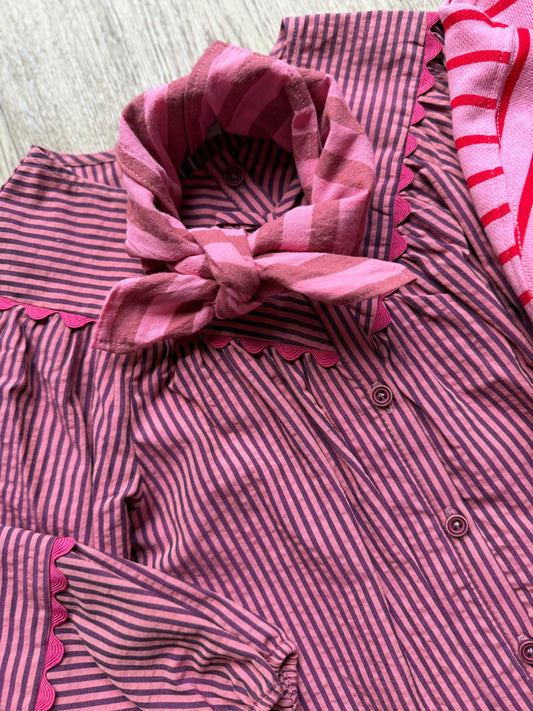 Bandana Sjaal - Streepje Roze - Studio Joliva