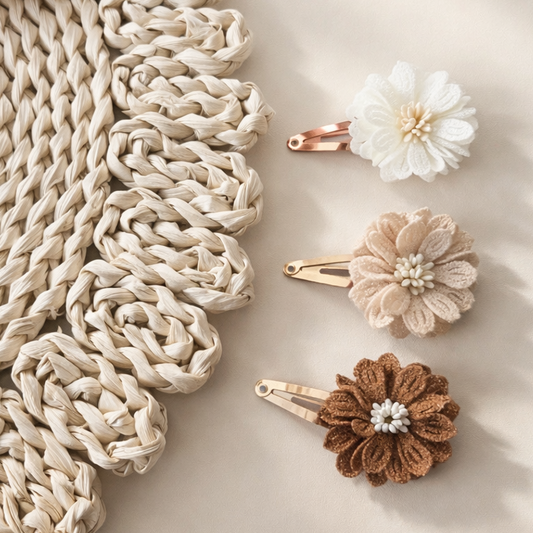 Haarspeld - Romantische bloem Naturel