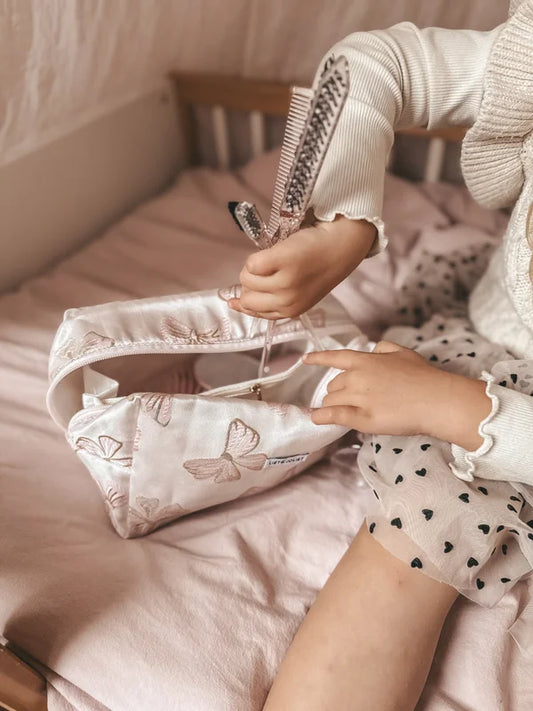 Tas - pink strikjes & haartools - Studio Joliva